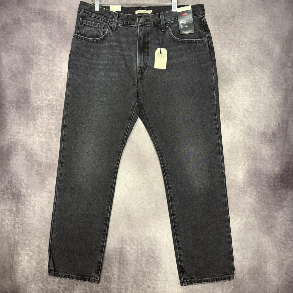 NWT Levis Middy Straight Jeans Women Size 33‎ Charcoal Gray Mid Rise Relaxed Leg